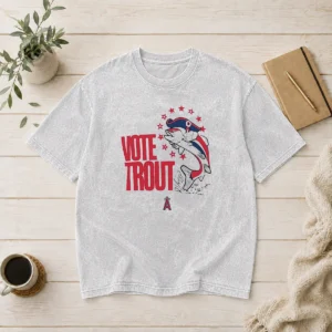 Nice Trout Signature Vote For Mike Trout Angels Washed T-Shirt
