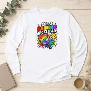 Good Coffs Rainbow Pickleball Comic For Active Athletes Long Sleeve Shirt