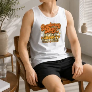 Official Grandparents Day Keepin It Groovy Tee Groovy Retro Tank Top