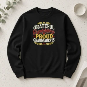 Happy Pretty Family Celebration Grateful Grandchildren Vector Long Sleeve Shirt