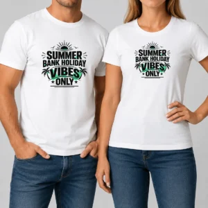 Funny Top Summer Bank Holiday Vibes Minimalist UK Celebratio