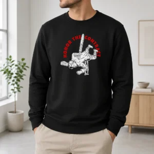 Nice Military Honor The Contract Veteran Stab With Pen Metaphor Sweater in dark color showing front design and crew neck