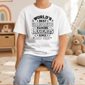 Original Grandparents Day Stencil Shirt Celebrating Proud Legacy Kids T-Shirt