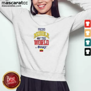 Nice William Pacho Paris Saint Germain Middle Of The World Awake NY Ecuador sweatshirt in navy blue, front view