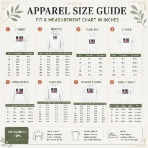 Size chart for Premium Pretty RE TIRED Funny Office Burnout Graphic with measurements in inches and cm