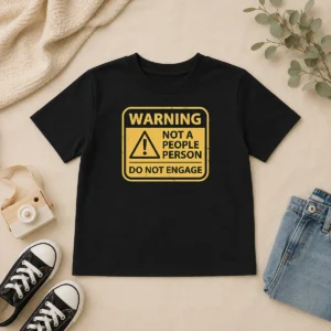 Funny Nice Warning Not A People Person Kids T-Shirt