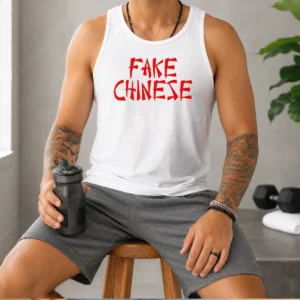 Official Fake Chinese Typography Statement Expression Parody Tank Top