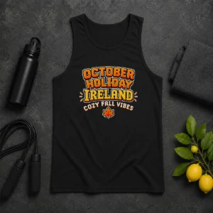 Pretty October Holiday Ireland Cozy Fall Pixel Tank Top