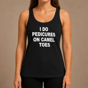 Nice I Do Pedicures On Camel Toes Humor Slogan Tank Top