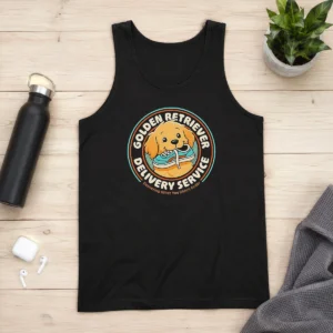 Pretty Golden Retriever Delivery Service Tank Top