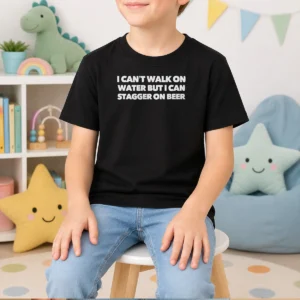 Premium I Can'T Walk On Water But I Can Stagger On Beer Kids T-Shirt