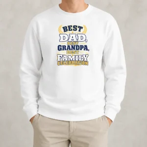 Hot Awesome Family Celebration Typography Proud Dad Grandpas Sweater