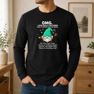 Hot Gnome Brain Discovery Cartoon Long Sleeve Shirt