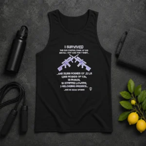 Original Top I Survived The Gun Control Panic Of 2013 Tank Top