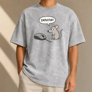 Nice Impistor Mouse Washed T Shirt in soft cotton fabric with a vintage washed look