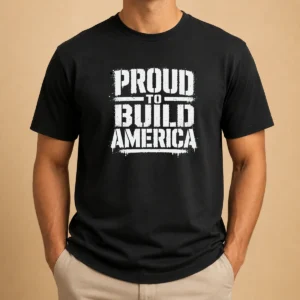 Hot Labour Day Proud To Build America Stencil