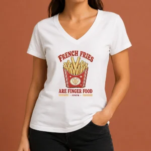 Awesome Nice French Fries Are Finger Food IYKYK Fast Food V-Neck Shirt