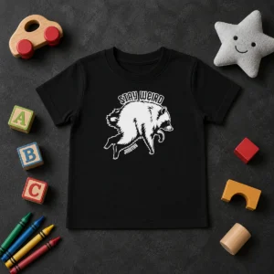 Perfect Awesome Top Jimothy Stay Weird Seattle Raccoon Kids T Shirt featuring a playful raccoon graphic on a comfortable kids cotton tee