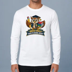Nice Hot Back To School Owl Mascot Squad Long Sleeve Shirt