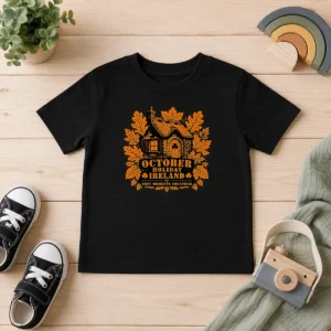 Good October Holiday Ireland Cozy Stencil For Family Kids T-Shirt