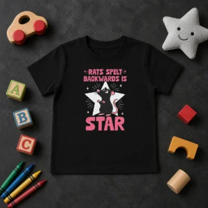 Good Rat Humor Gift Rats Spelt Backwards Is Star Kids T-Shirt