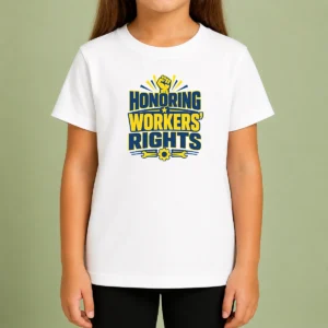 Happy Nice Labour Day Honoring Workers Rights Vector Kids T-Shirt