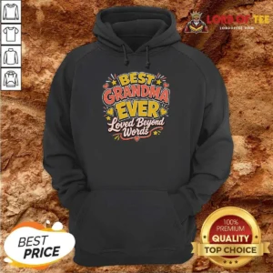 Pretty Grandparents Day Best Grandma Ever Cartoon Hoodie