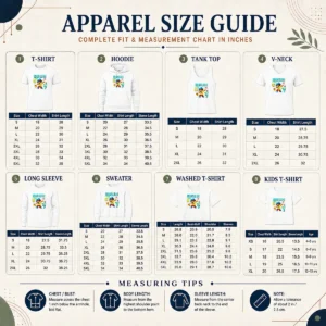 Size chart for Nice Premium I Was 6 Now I'M 7 7th Birthday 67 Meme Boys Gaming with measurements in inches and cm