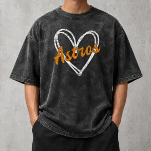 Pretty Hot Heartfelt Astros Fan Washed T-Shirt