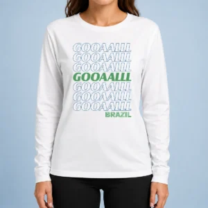 Top Brazil Soccer Fan Gear Gooaaalll Long Sleeve Shirt
