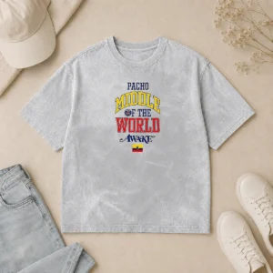 Awesome William Pacho Paris Saint Germain Middle Of The World Awake NY Ecuador washed t shirt front view in soft fabric