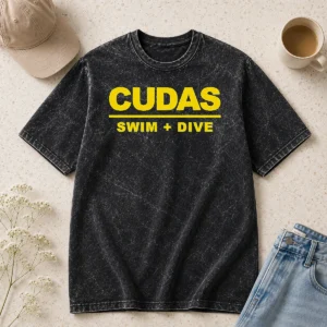 Good Cudas Swim And Dive Team Logo Washed T-Shirt