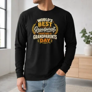 Funny Pretty Grandparents Day Typography Shirt Celebrating Family Love Long Sleeve Shirt