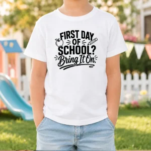 Top First Day Of School Teacher Humor Line Art Kids T-Shirt