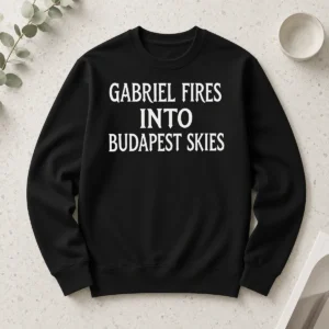 Happy Funny Gabriel Fires Into Budapest Skies Quote Long Sleeve Shirt