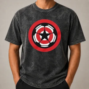 Pretty Captain America Marvel Cinematic Universe UEFA Champions Washed T-Shirt