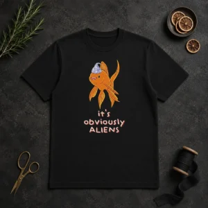 Hot Top Goldfish Wearing Tin Foil Hat It Is Obviously Aliens