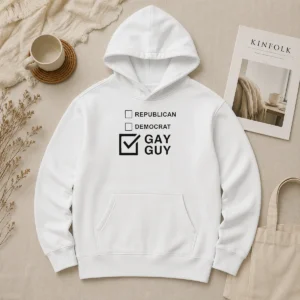 Happy Nice Gay Guy Republican Democrat Ballot Election Checkbox Humor Hoodie