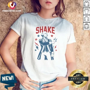 Premium Shake Ben Franklin Fourth Of July America 2026 V-Neck Shirt