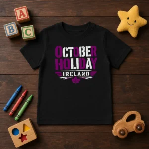 Good October Holiday Ireland Stencil For Cozy Fall Celebrat Kids T-Shirt