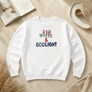 Funny Hot Red White And Godlight Patriotic Sweater
