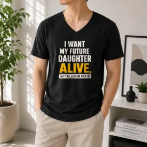 Premium I Want My Future Daughter Alive Not Killed Or Raped V-Neck Shirt