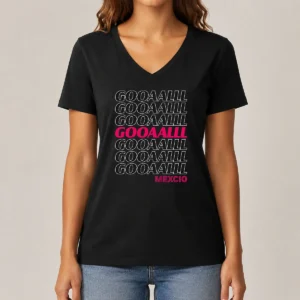 Pretty Mexico Soccer Fan Gooaalll Apparel Goal V-Neck Shirt