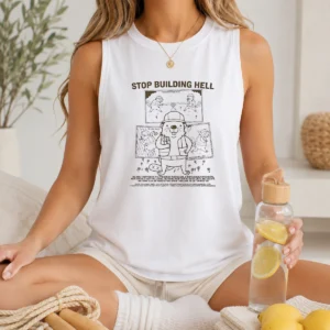 Nice Stop Building Hell Working Together We Can Build Anything We Like Beaver Tank Top