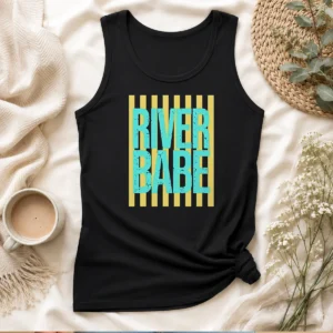 Funny River Babe Retro Stripes Sunshine Tank Top