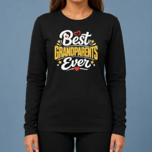 Top Best Grandparents Ever Silhouette Long Sleeve Shirt