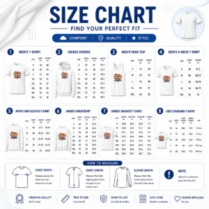 Size chart for Pretty Grandparents Day Typography Thanks For Family Gratitud with measurements in inches and cm
