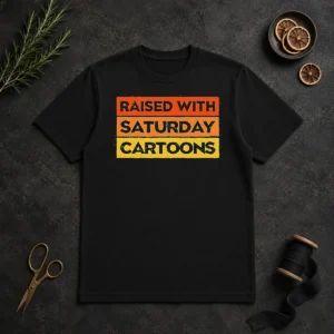 Official Raised With Saturday Cartoons Retro 90s