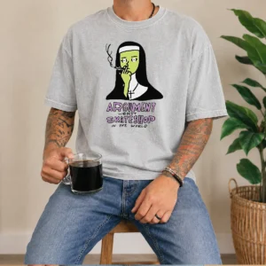 Official Smoking Nun Argument Worst Skateshop In The World Washed T-Shirt