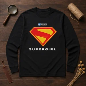 Premium Supergirl DC Studios Logo Long Sleeve Shirt